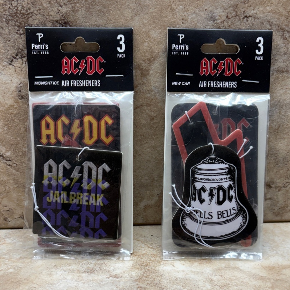 AC/DC Air Fresheners 3-Pack - Hells Bells Jailbreak Midnight ice / New Car
